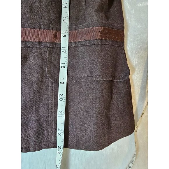 Willi Smith Women's Blazer & Pant Linen Suit - Brown - 8/10 - Picture 10 of 16